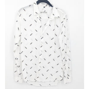 Neill Katter‎ Shirt Mens Large Embroidered Novelty Button Up Lightweight Top